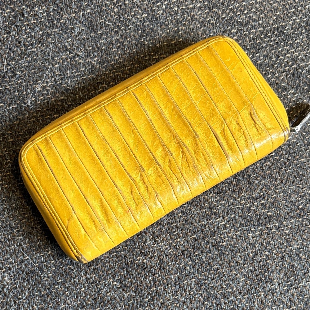HOBO Mustard Leather Wallet